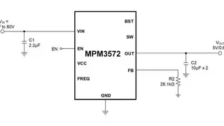 面向工业类应用高效电源解决方案，MPS推出超薄全集成80V电源模块