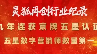 再创纪录！灵狐九年连获京牌五星认证，五星数字营销师数量第一