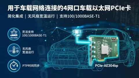 Neousys宸曜发布车载以太网PCIe卡，实现原生1000BASE-T1连接
